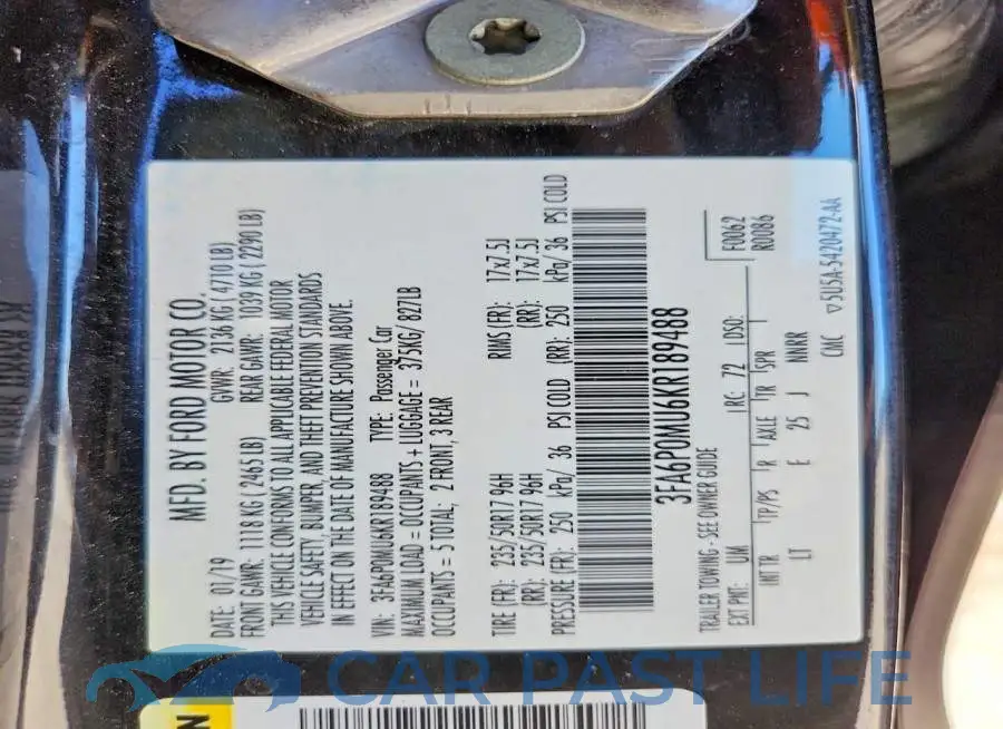 3FA6P0MU6KR189488# 13