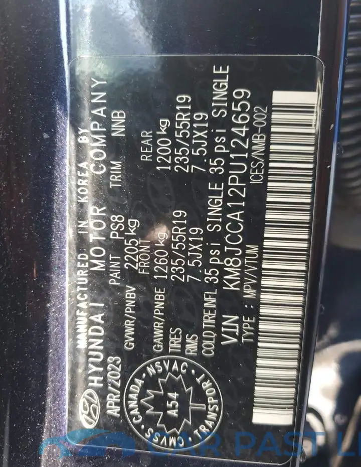 KM8JCCA12PU124659# 13