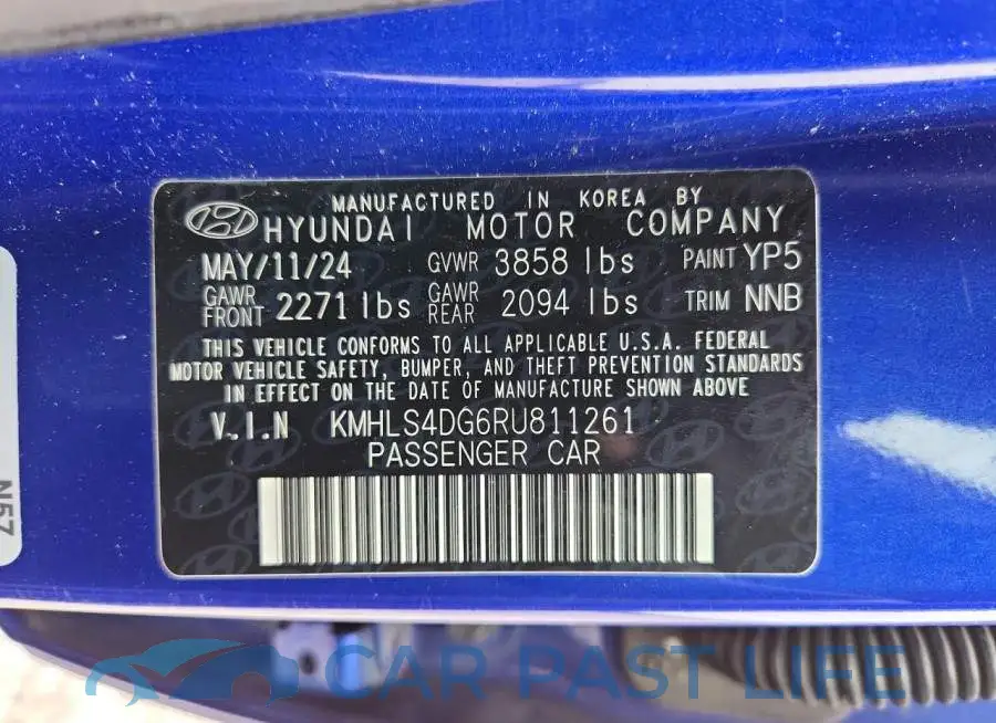 KMHLS4DG6RU811261# 12