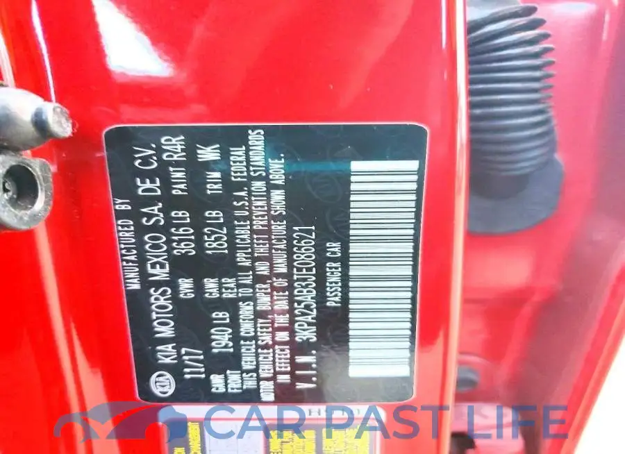 3KPA25AB3JE086621# 12