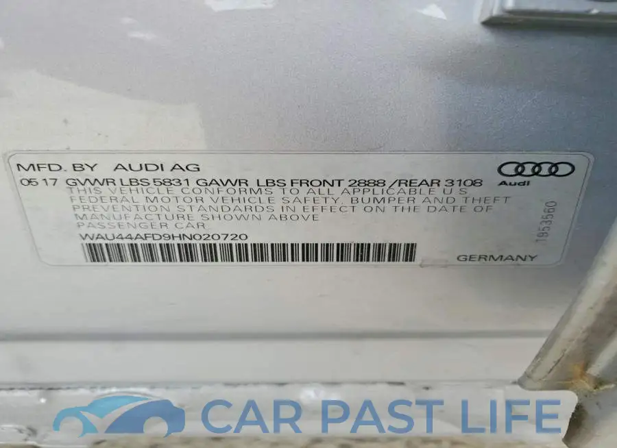 WAU44AFD9HN020720# 13