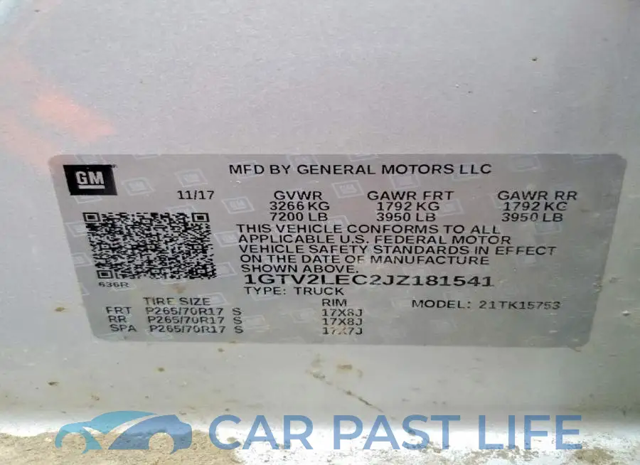 1GTV2LEC2JZ181541# 12