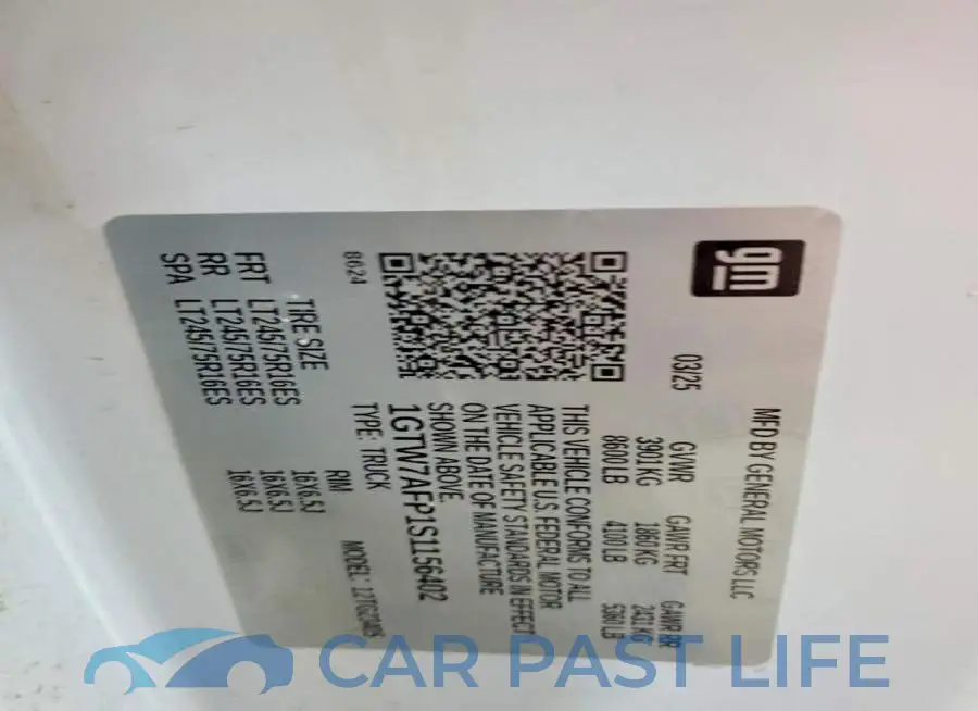 1GTW7AFP1S1156402# 13
