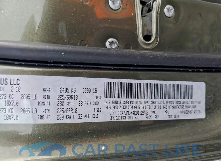 1C4PJMDX4KD112872# 13