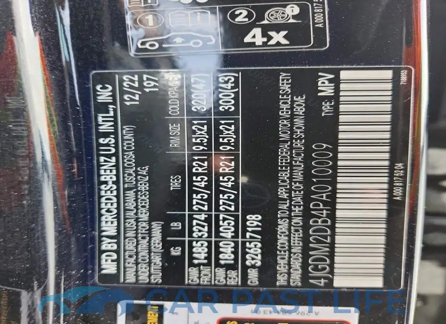 4JGDM2DB4PA010009# 12