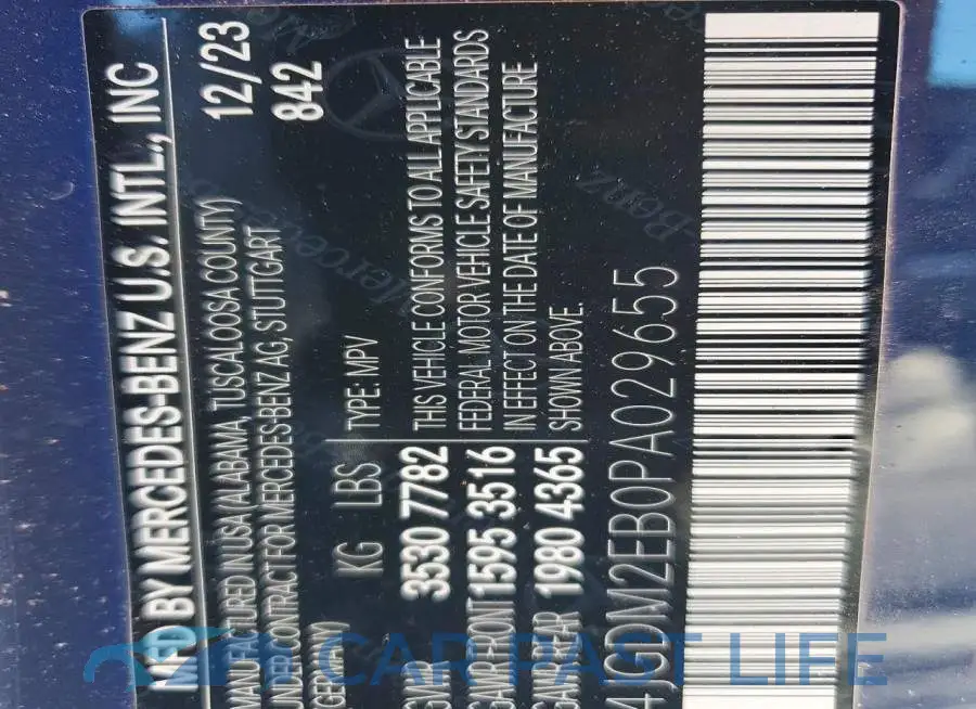 4JGDM2EB0PA029655# 13