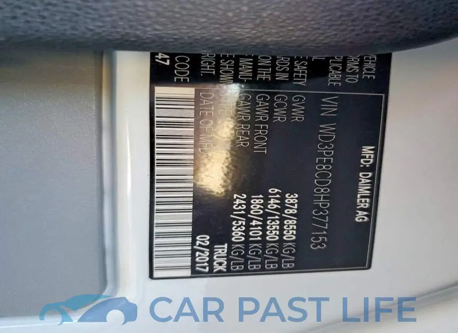 WD3PE8CD8HP377153# 13
