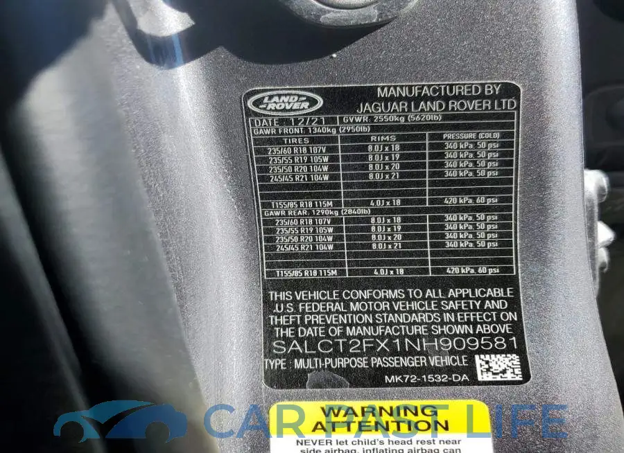 SALCT2FX1NH909581# 14