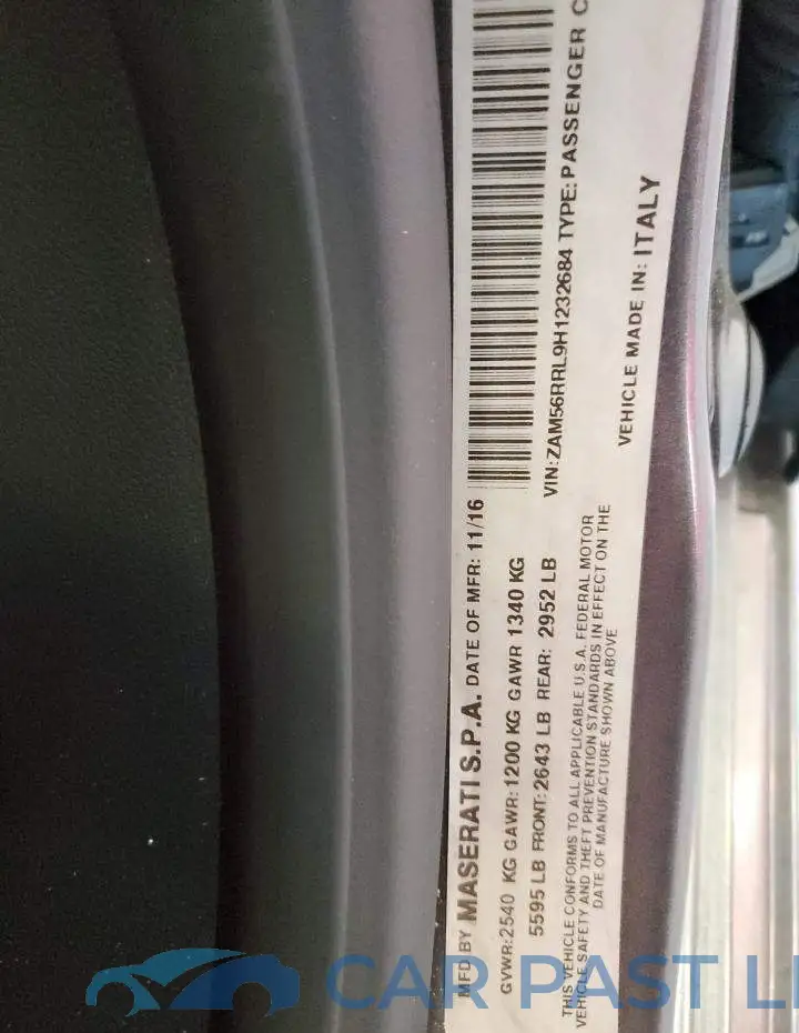 ZAM56RRL9H1232684# 12