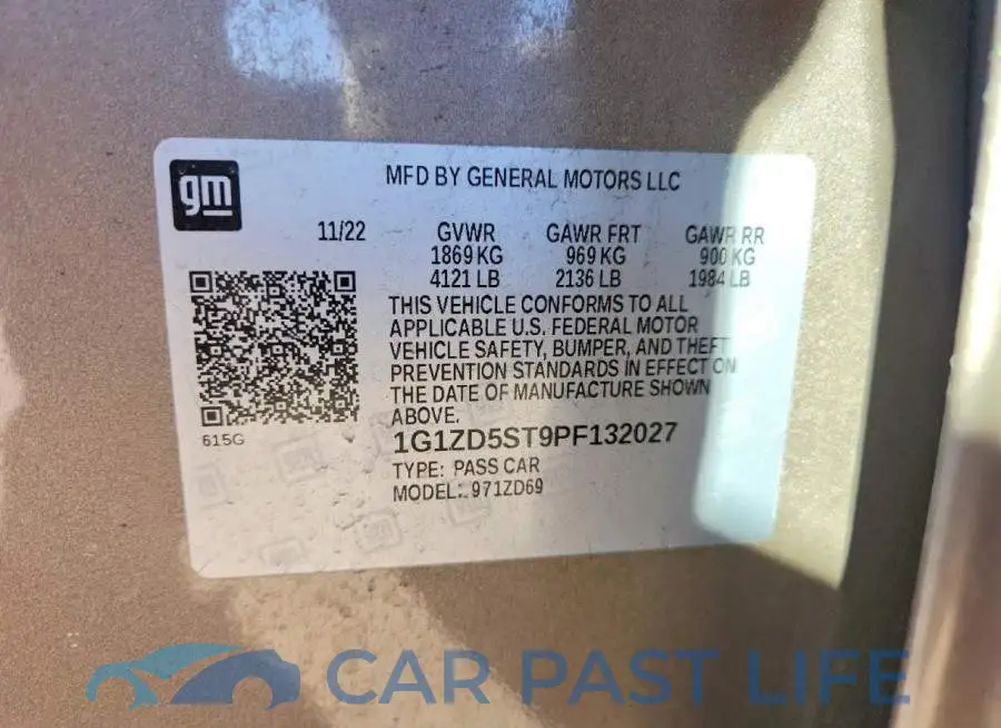 1G1ZD5ST9PF132027# 12