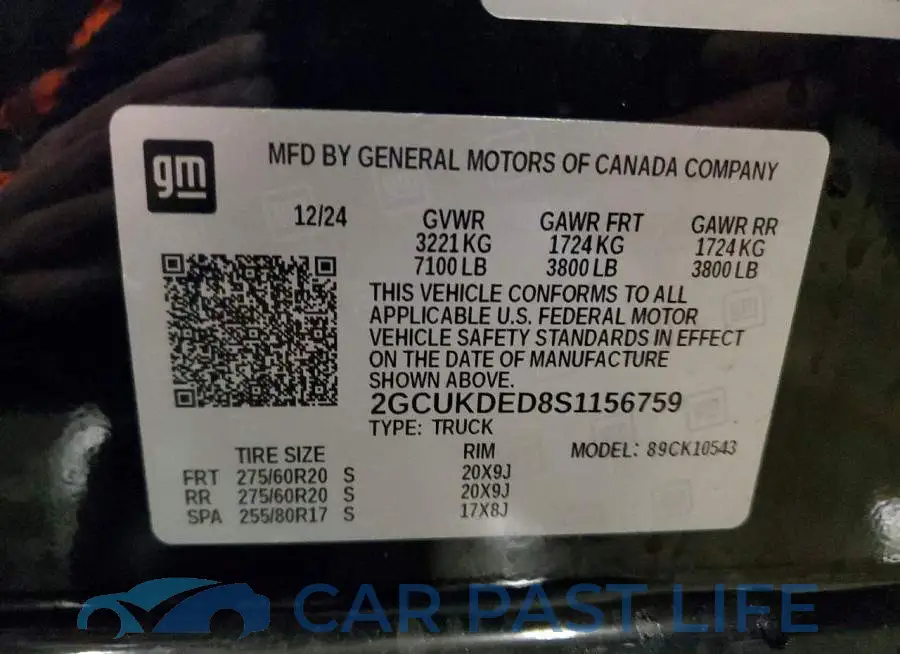 2GCUKDED8S1156759# 12