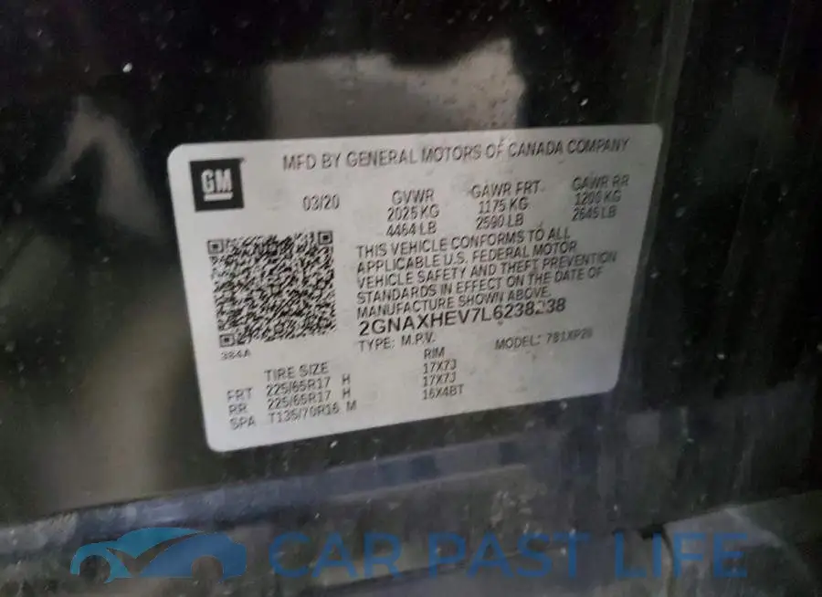 2GNAXHEV7L6238238# 14