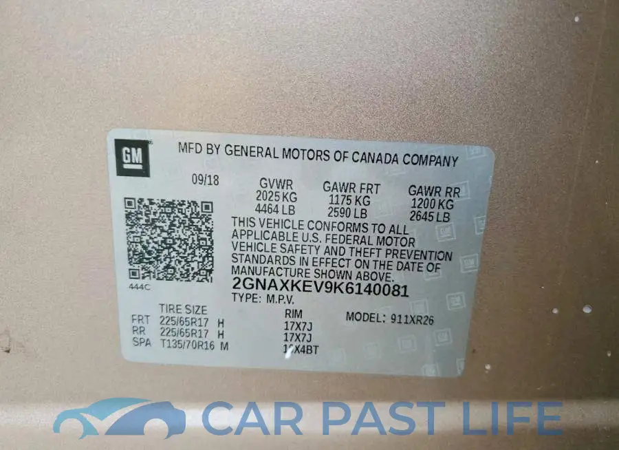 2GNAXKEV9K6140081# 13