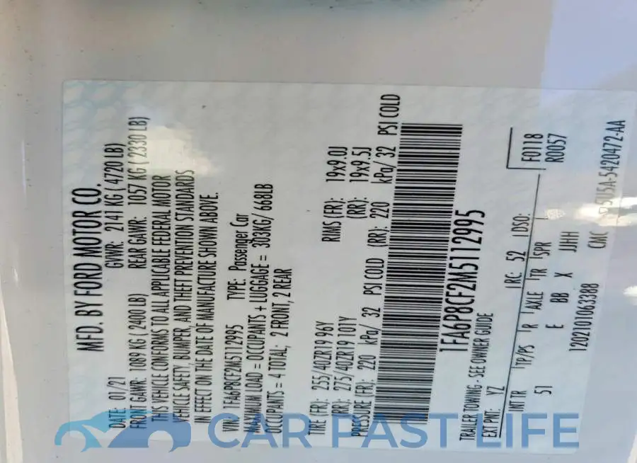 1FA6P8CF2M5112995# 12