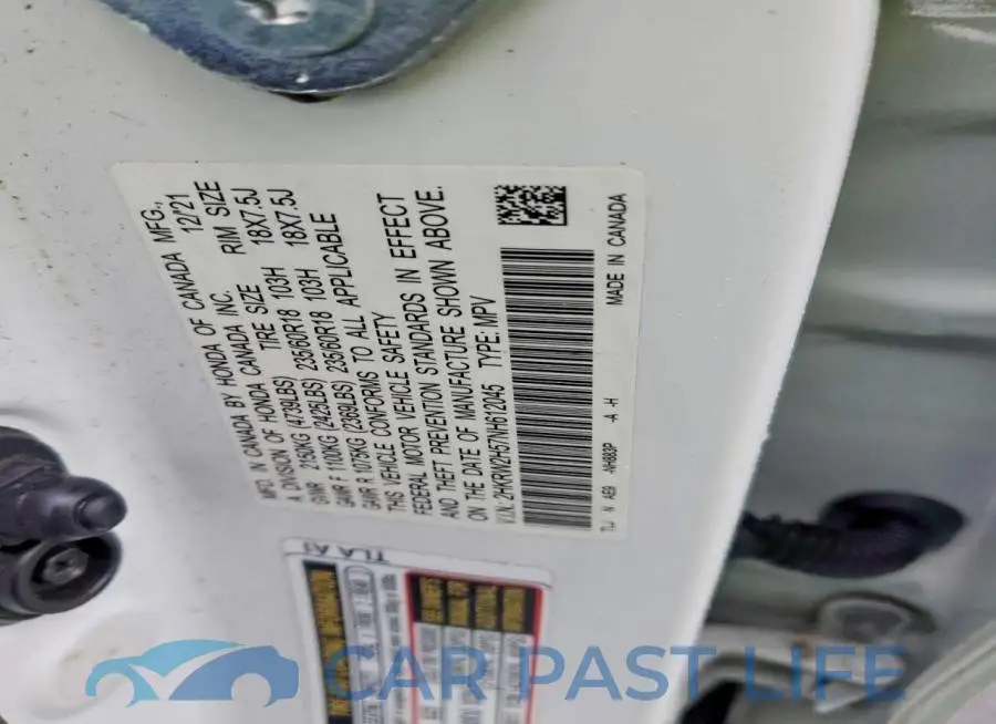 2HKRW2H57NH612045# 12