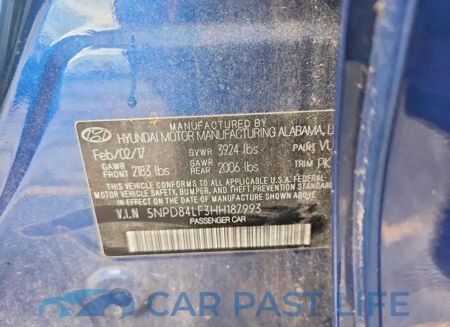 5NPD84LF3HH187993# 12