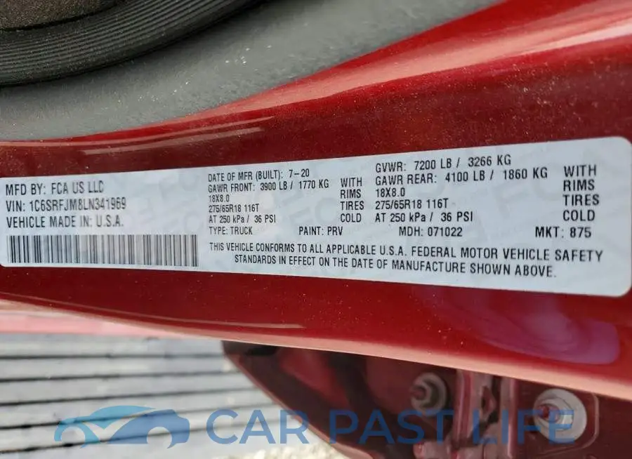 1C6SRFJM8LN341969# 12