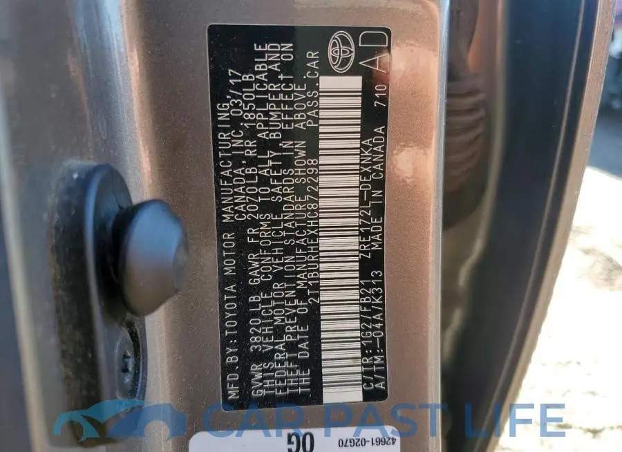 2T1BURHEXHC872298# 12