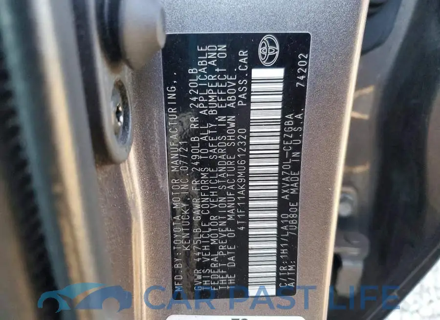 4T1F11AK9MU612320# 13