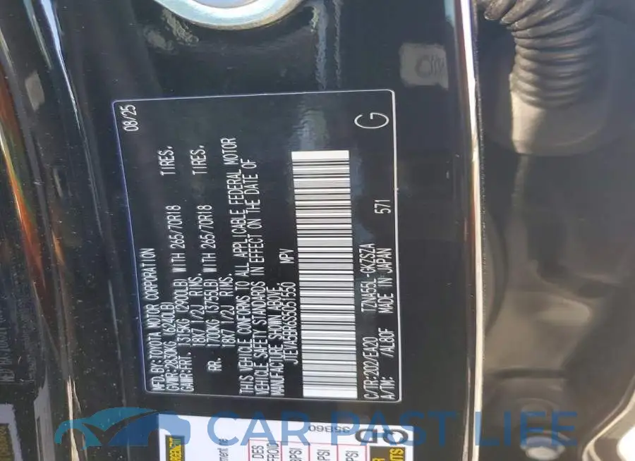 JTEVA5BR6S5051550# 13