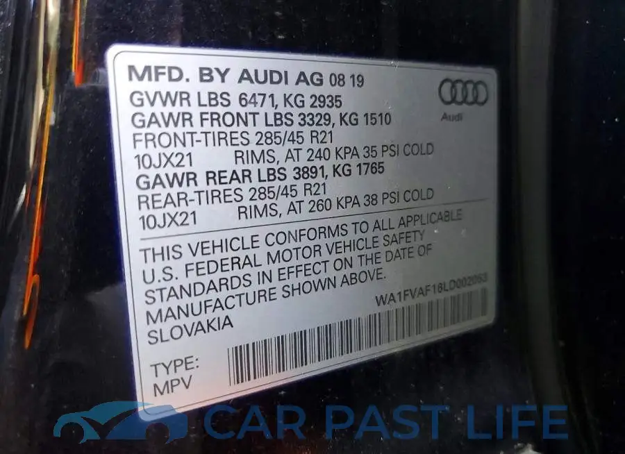 WA1FVAF16LD002053# 14