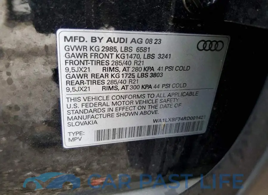 WA1LXBF74RD001421# 13