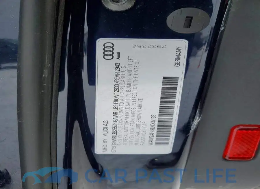 WAUV2AF29LN005135# 12