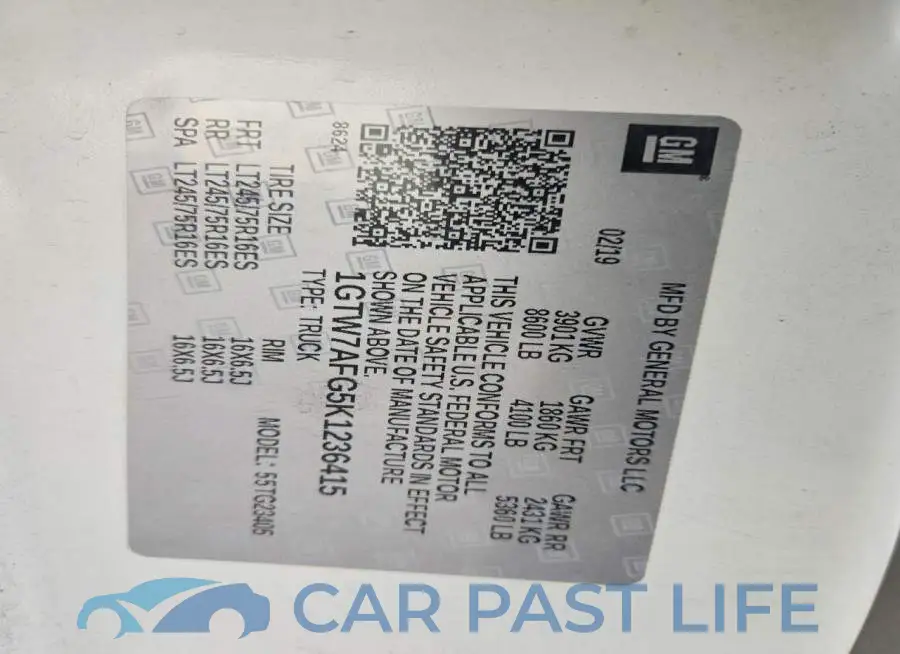 1GTW7AFG5K1236415# 13