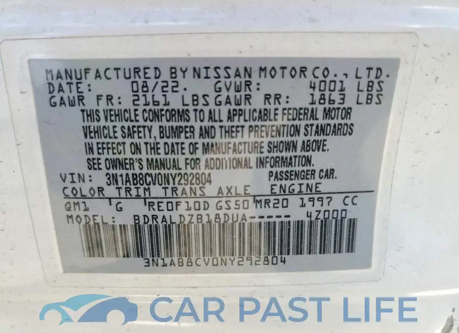 3N1AB8CV0NY292804# 13