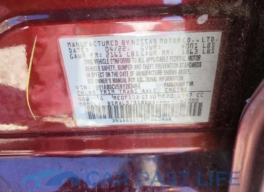 3N1AB8CV5NY263458# 12