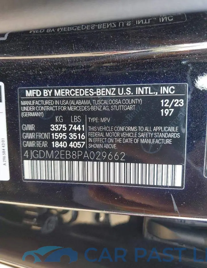 4JGDM2EB8PA029662# 13