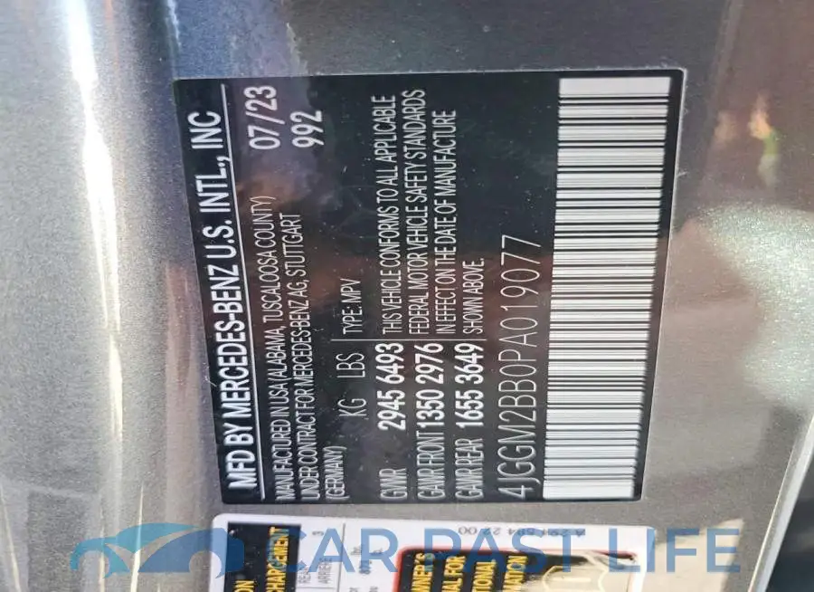 4JGGM2BB0PA019077# 13