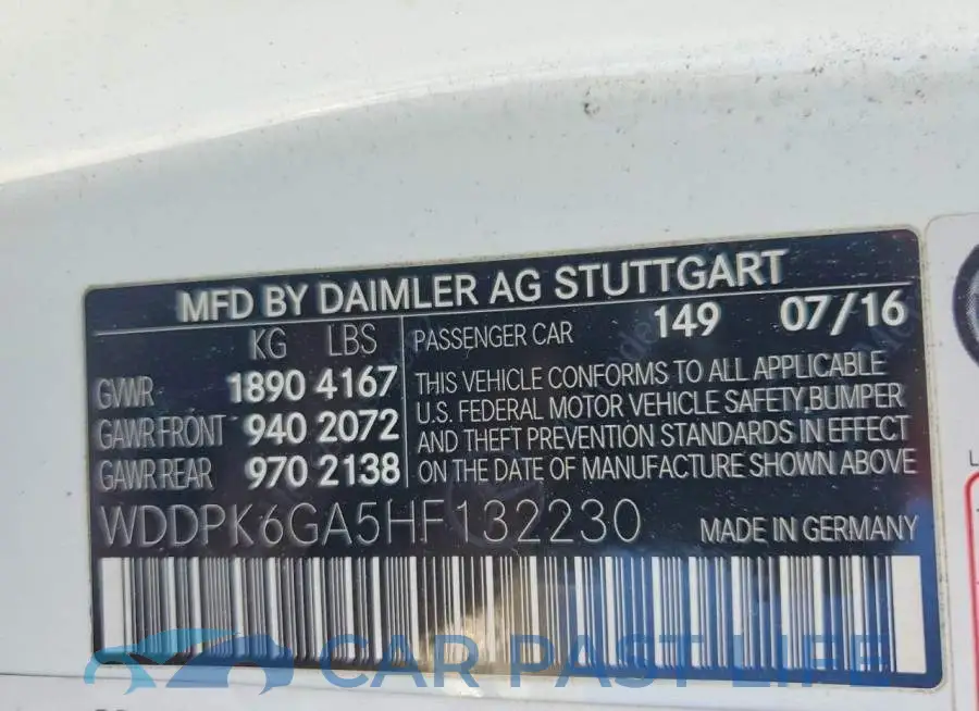 WDDPK6GA5HF132230# 13