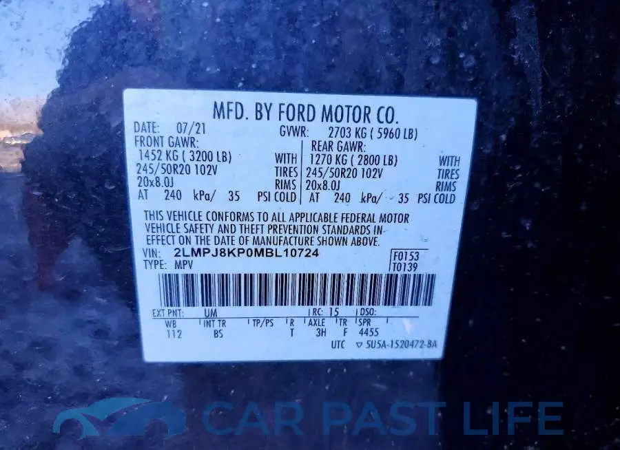 2LMPJ8KP0MBL10724# 14