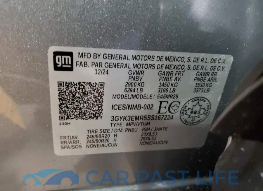 3GYK3EMR5SS167224# 14