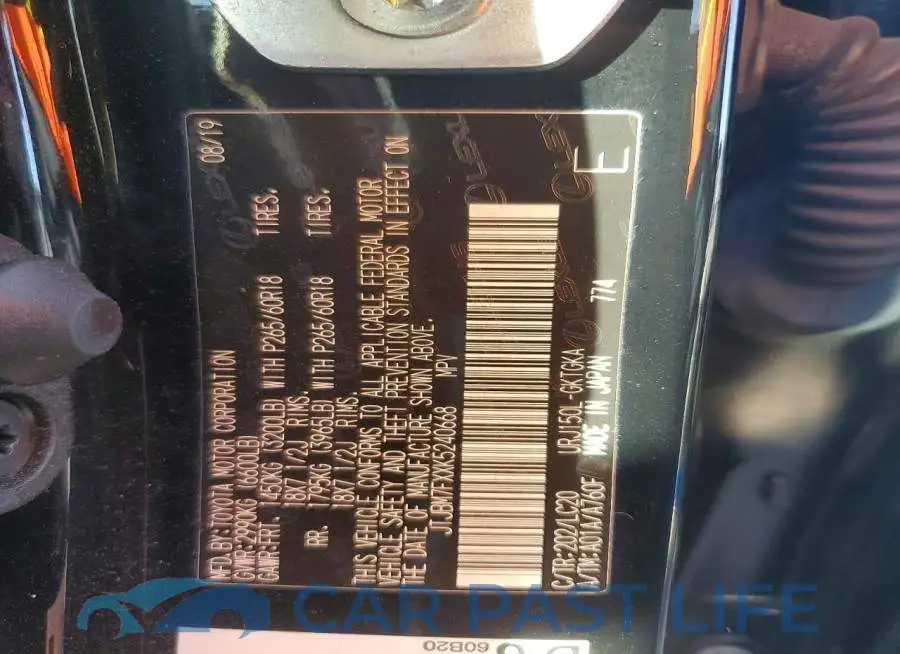 JTJBM7FXXK5240668# 14