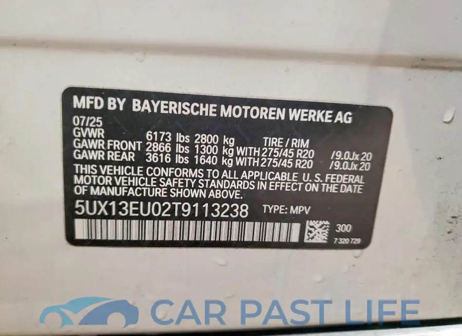 5UX13EU02T9113238# 13