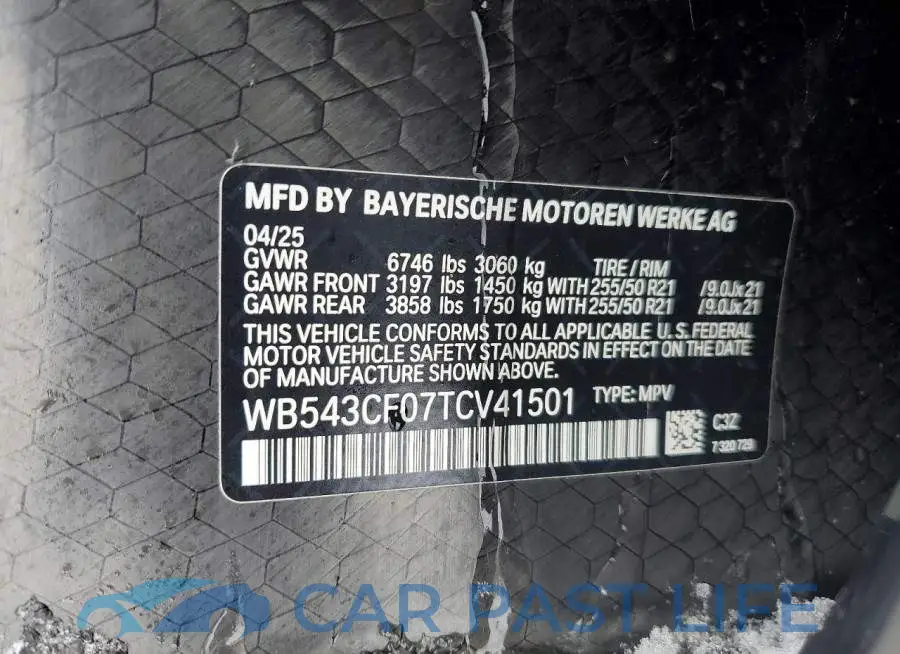 WB543CF07TCV41501# 13