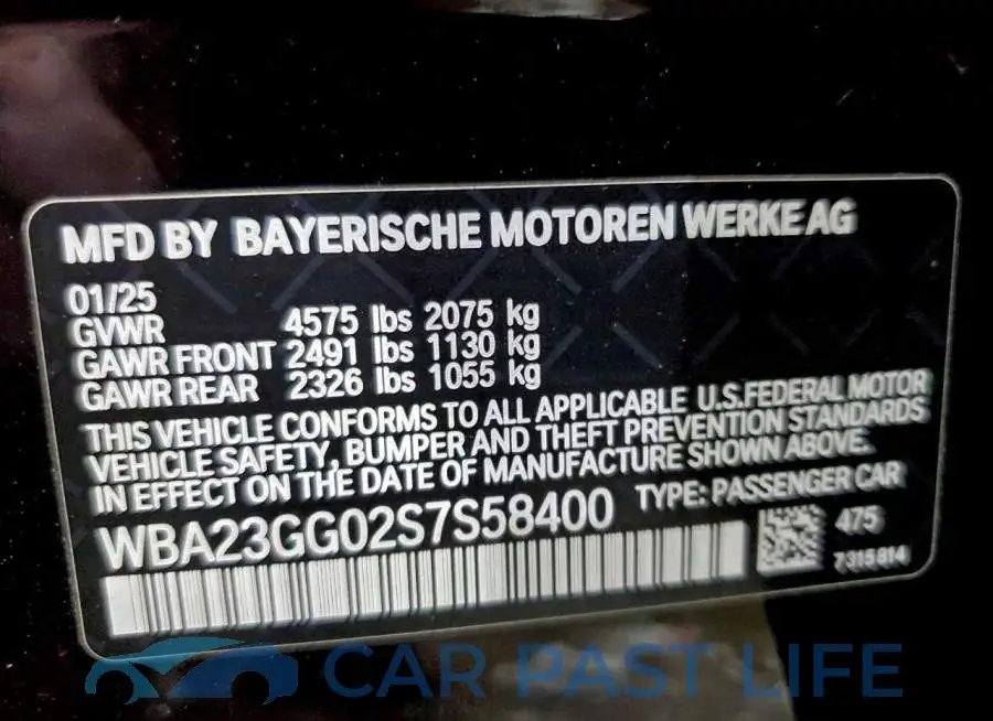WBA23GG02S7S58400# 12