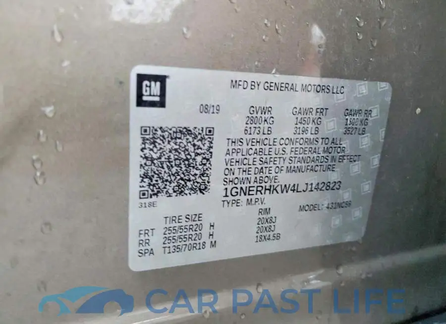 1GNERHKW4LJ142823# 13