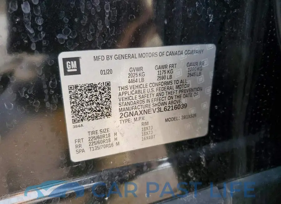 2GNAXNEV3L6216039# 13