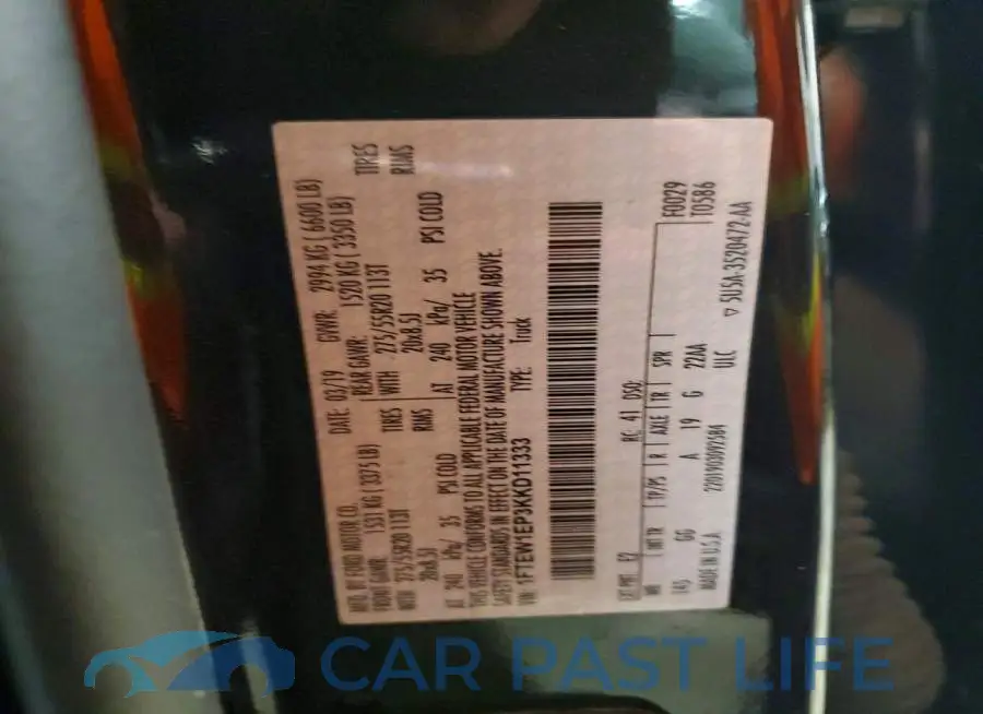 1FTEW1EP3KKD11333# 12