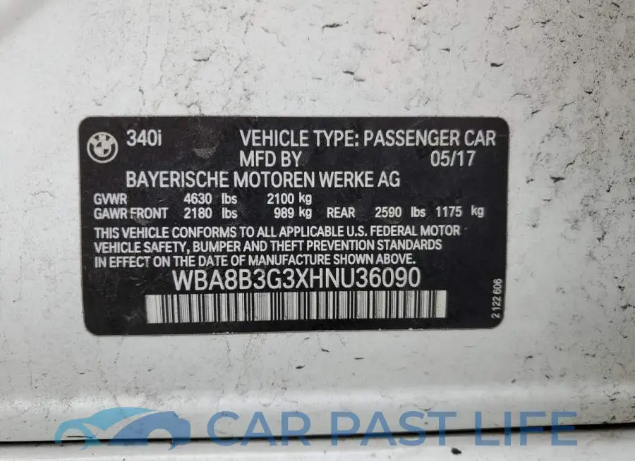 WBA8B3G3XHNU36090# 12
