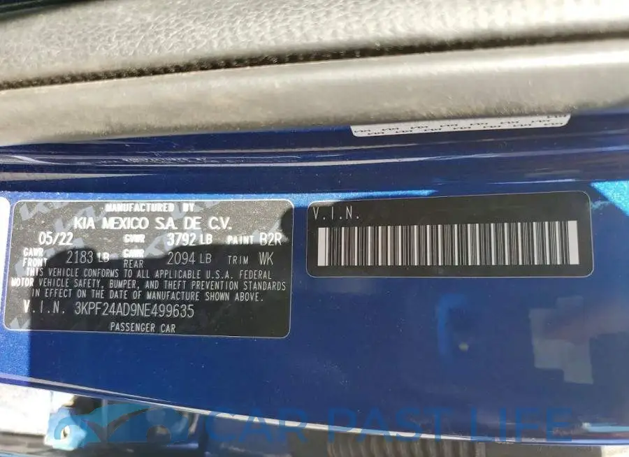 3KPF24AD9NE499635# 13