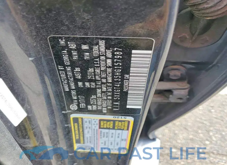 5XXGT4L35HG157987# 12