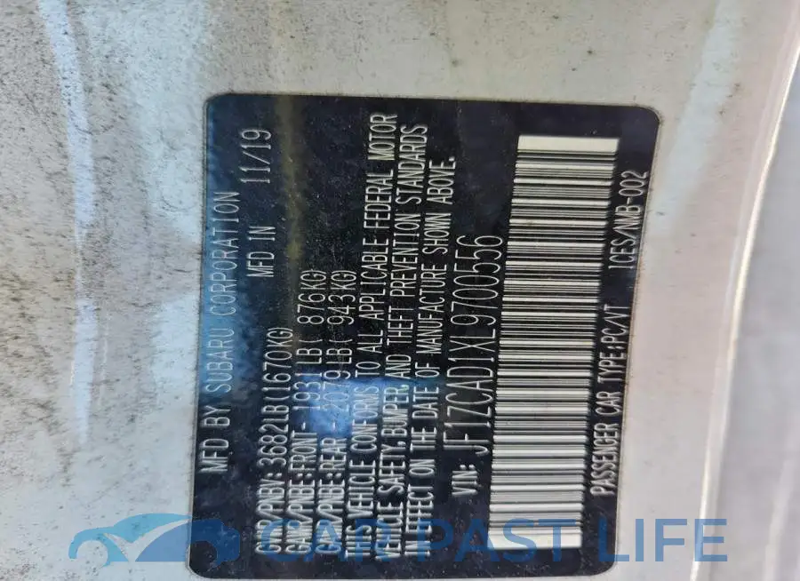 JF1ZCAD1XL9700556# 12