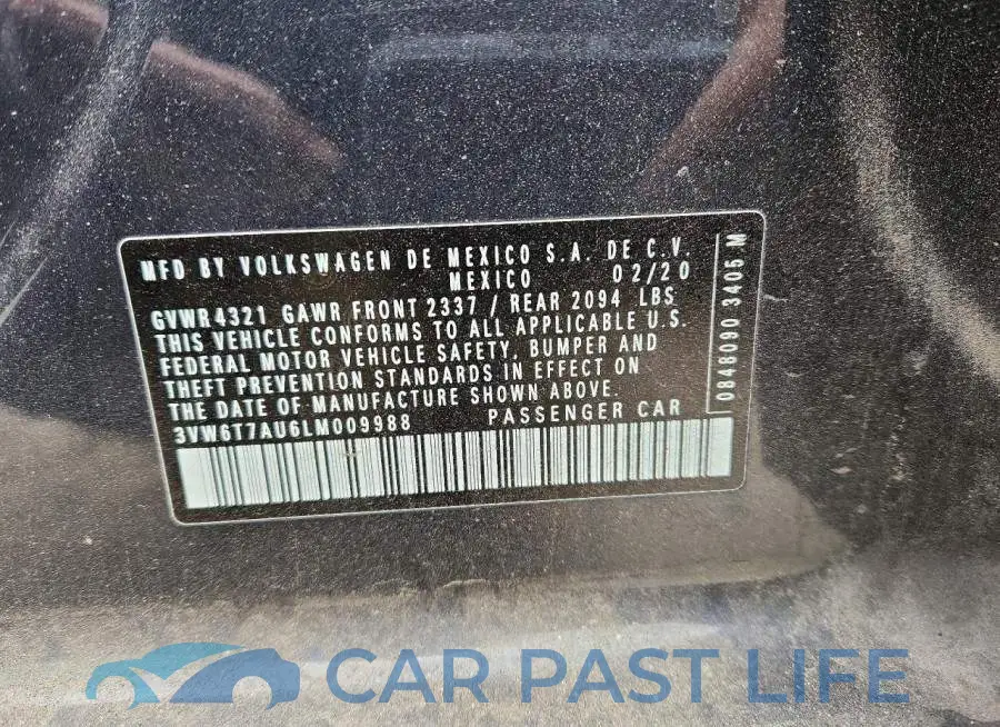 3VW6T7AU6LM009988# 12