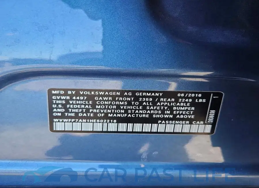 WVWFP7AN1HE502216# 12