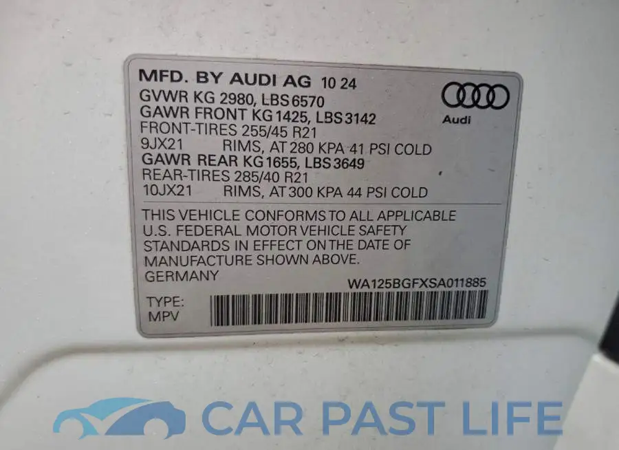 WA125BGFXSA011885# 14