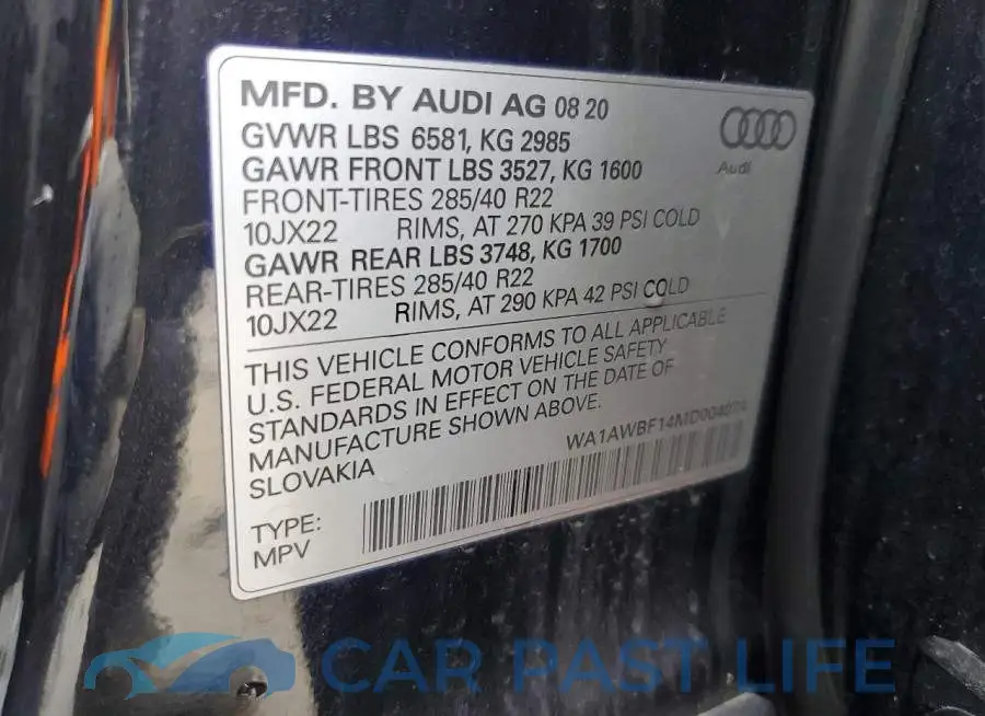 WA1AWBF14MD004074# 13